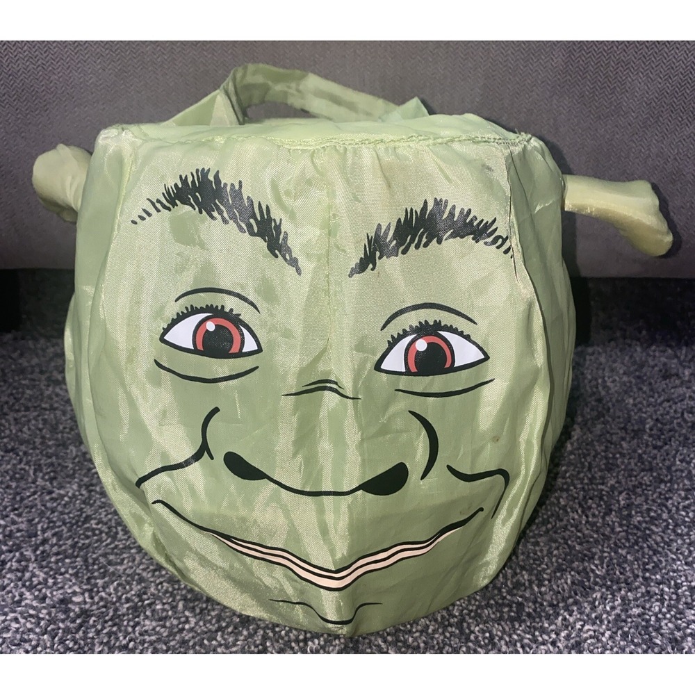 DreamWorks 2004 Gemmy SHREK Head Happy Halloween Bucket Trick Or Treat Candy - Picture 1 of 11